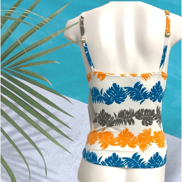 Tommy Bahama Tankini blue, orange, white Size SP NWT - Picture 2 of 11